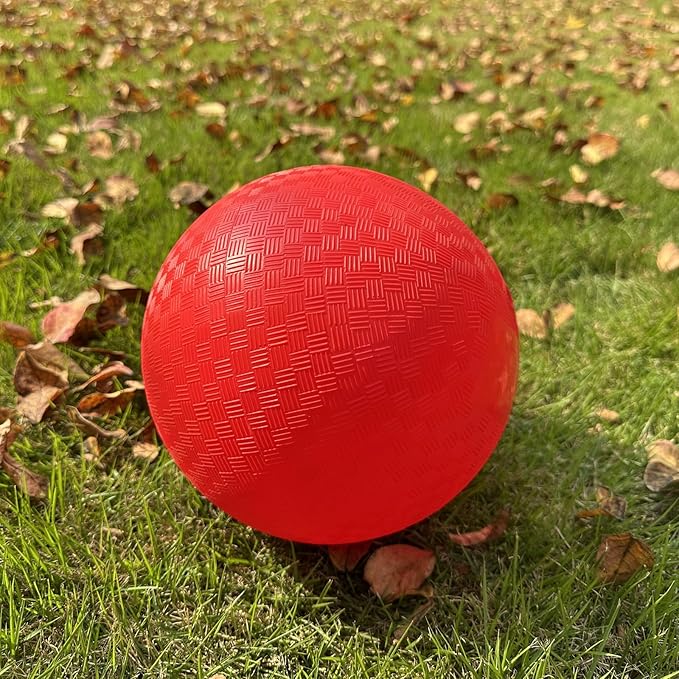 Playground Balls 4 Pack - 8.5 Inch for Kids Outdoor Dodgeball Kickball Handball Game with Hand Pump