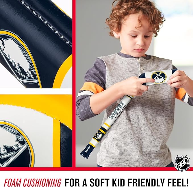 Franklin Sports NHL Team Mini Soft Hockey Stick Set - NHL Team Soft Foam Mini Hockey Stick and Ball - Great Toy for Kids