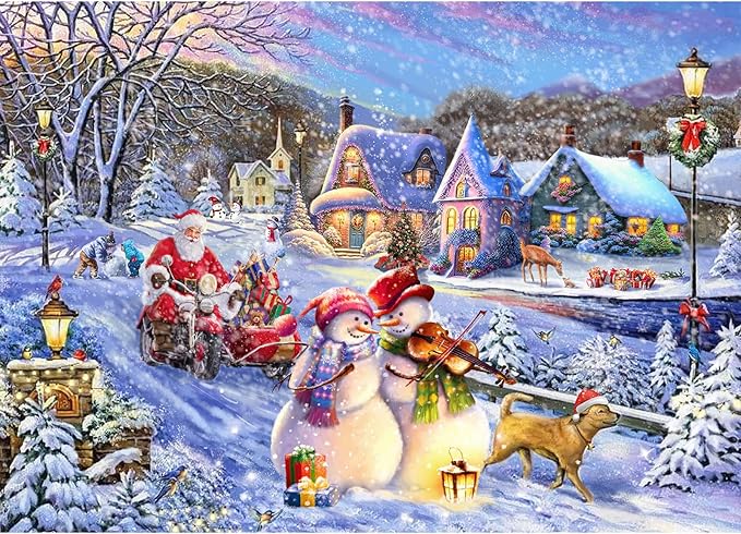 HUADADA Jigsaw Puzzles for Adults 1000 Pieces, Christmas Letter on Back Interlock Perfectly No Dust, Home Decors Family Challenge Toys for Men Women Elders Seniors (27.5"x19.6"), 1:1 Poster