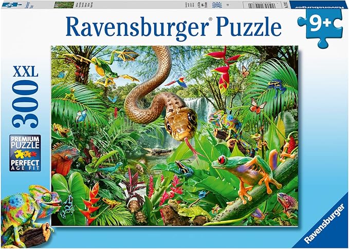 Ravensburger Reptile Resort Puzzle - 300 XXL Piece Jigsaw for Kids | Unique & Durable Pieces | Stimulates Curiosity & Problem-Solving Skills for Ages 9+ | 20x14 inches When Complete