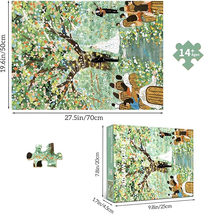 Jigsaw Puzzles for Adults 1000 Pieces, Interlock Perfectly No Dust, Impossible Difficult Hard Fun 1000 Piece Jigsaw Puzzles for Adults-1:1 Poster-Romantic Wedding