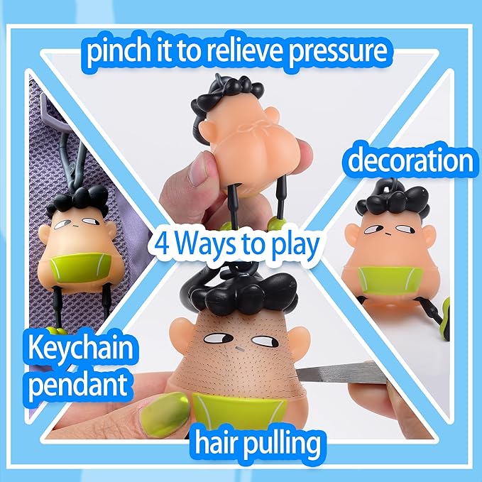 Peekaboo for 14+ Ages Hair Pulling Fidget,Trichotillomania Pop Fidget Toys,Gag Novelty,Asmr Picking Stress Relief Toy,Anti Anxiety Venting Novelty Toys Birthday Party Favors