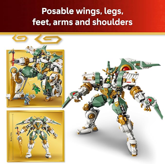 LEGO NINJAGO Lloyd's Titan Mech 15th Anniversary Building Toy - Collectible Mech Set for Boys & Girls, Ages 14+ - Display as Bedroom Decor - Gift for Birthdays - 71860