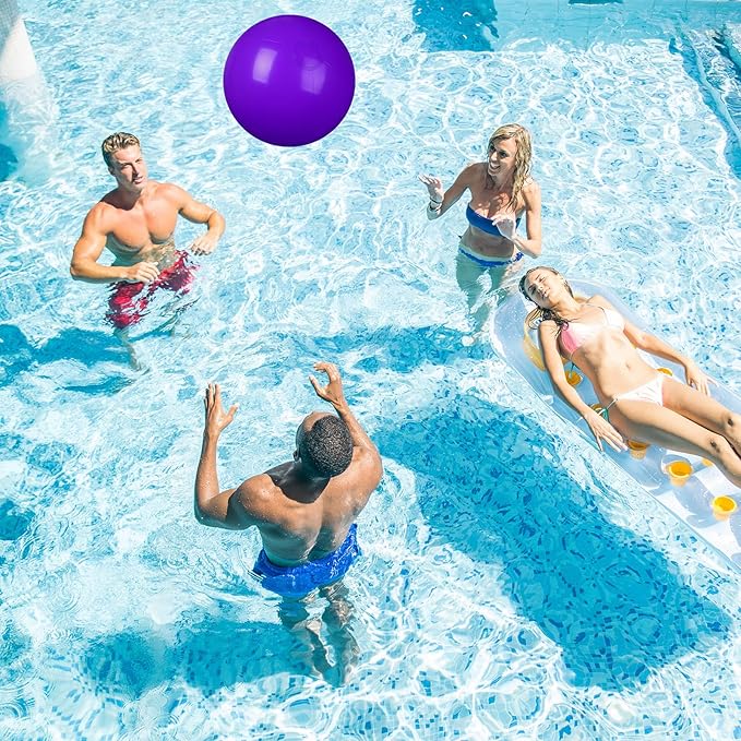 4 Pcs Inflatable Beach Ball 24 inch Swimming Pool Balls Summer Outdoor Decor Ball Ornaments Floatable Beach Balls for Swimming Pool Birthday Party Supplies