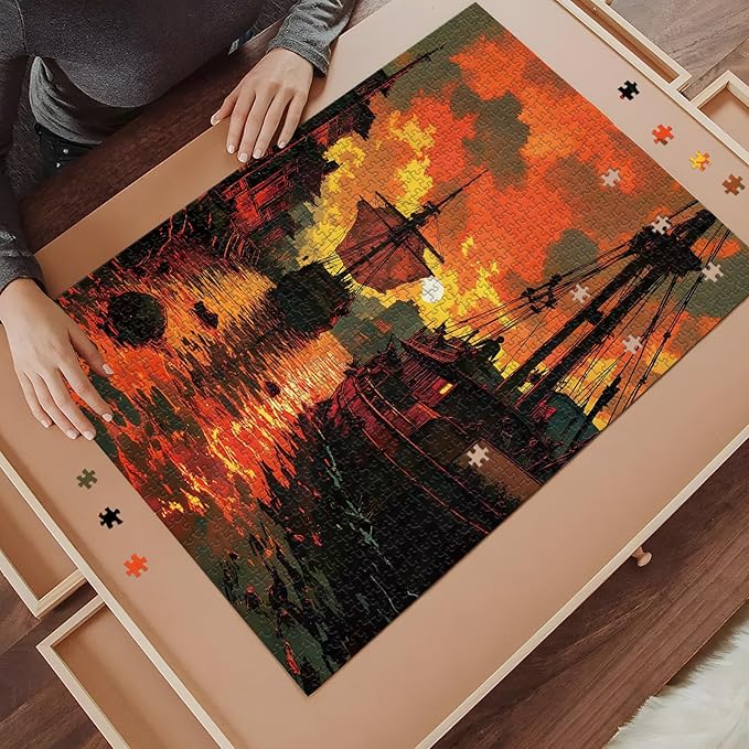 Jigsaw Puzzles 1000 Pieces Magical Door Cosmic Valley Scene Jigsaw, Adult Puzzle with Letter on Back, HD Reference Poster, Impossible Puzzle Home Decor Puzzles Ideal Gift for Family Friends