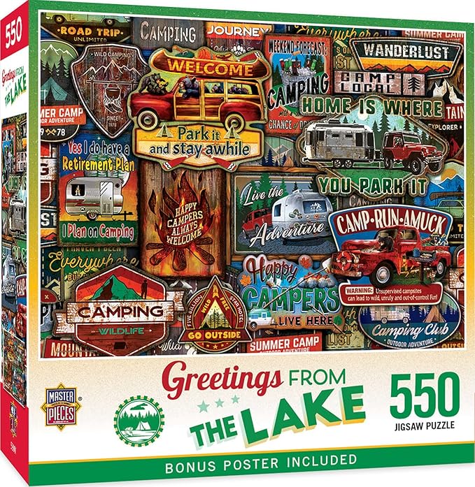 MasterPieces - 550 Piece Jigsaw Puzzle, The Lake, Fun for Adults, Family, Kids, 18" x 24"