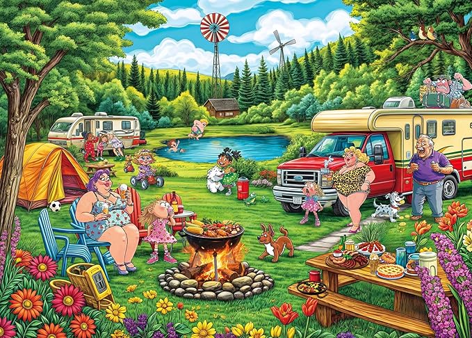 Jigsaw Puzzles for Adults 1000 Piece Puzzle for Adults 1000 Pieces Puzzle 1000 Pieces-Forest Camping
