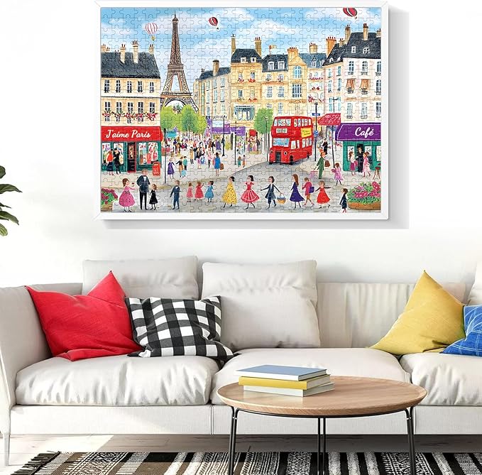 500 Piece Puzzles for Adults Paris Puzzles Jigsaw Puzzles 500 Pieces Tower Adult Puzzle Family Challenging Game Gift for Friends 20.5x15IN