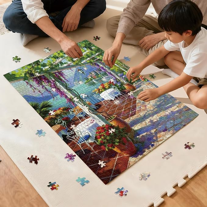 Puzzle for Adults 1000 Pieces, Lakefront Pergola Patio Puzzle, Challening Impossible Difficult Hard Fun 1000 Pieces Jigsaw Puzzles for Adults