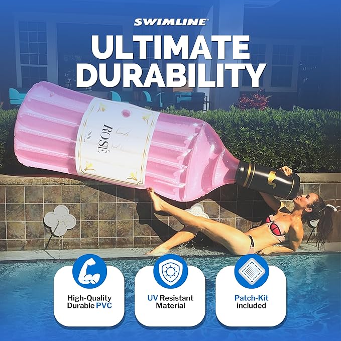 SWIMLINE Inflatable Swimming Pool Float Lounger Raft Mattress, Fun Mat, Rosé Classic Edition, Pink