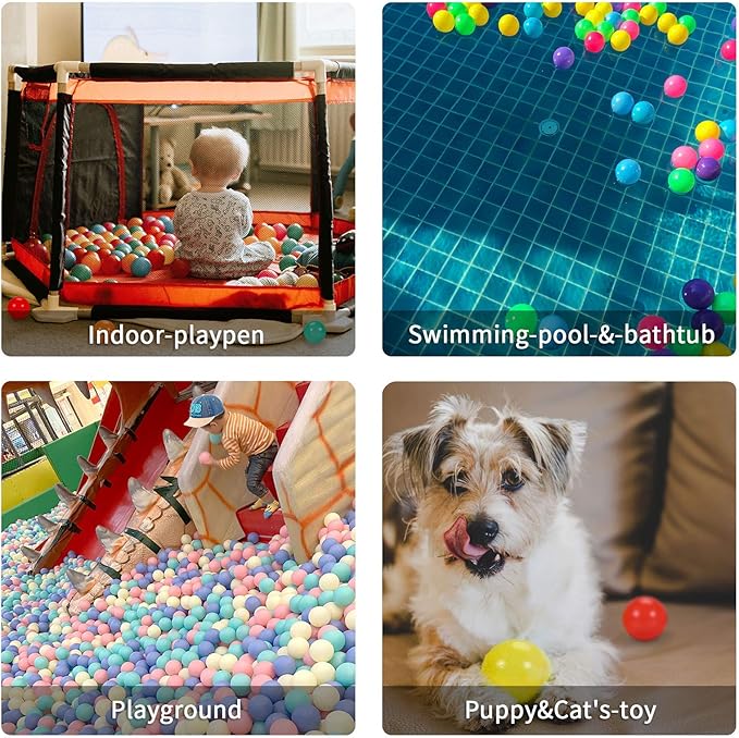STARBOLO Ball Pit Balls for Toddlers Phthalate Free BPA Free Non-Toxic Crush Proof Play Balls for Toddlers Kids Pool Playhouse Pack of 100 200 500