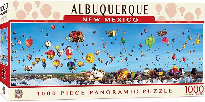 MasterPieces 1000 Piece Jigsaw Puzzle For Adults, Family, Or Youth - Albuquerque Balloons Panoramic - 13"x39"