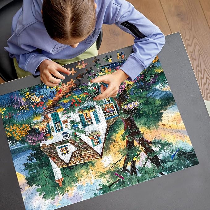 500 Pieces Jigsaw Puzzles for Adults–Beautiful Garden Patio Puzzle for Adult Elderly–Recycled Paper Puzzle 500 Pieces–Glossy, Sturdy Pieces Challenging Family Game Great Gift Idea (20.5x15in)