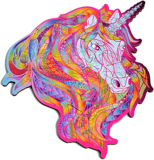 Wood Trick Blue Blaze Mini Wooden Jigsaw Puzzle for Adults and Kids - 6.3 x 6.7 in - Animal Unique Shaped Figured Jigsaw Puzzle Pieces - Premium Quality
