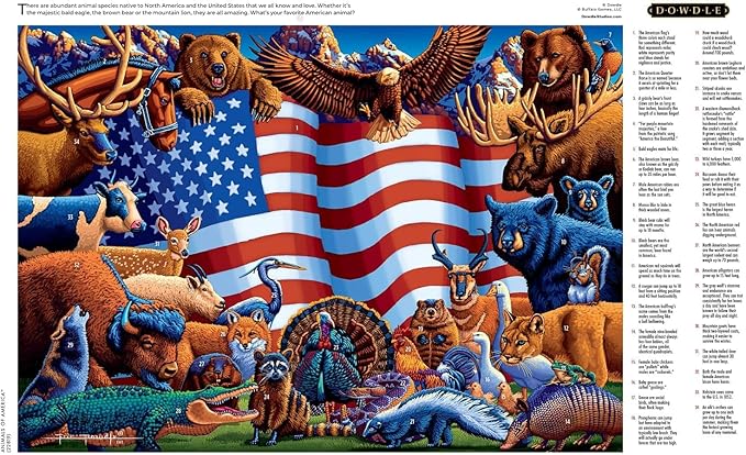 Buffalo Games - Eric Dowdle - Animals of America - 300 Piece Jigsaw Puzzle for Adults -Challenging Puzzle Perfect for Game Nights - Finished Size is 21.25 x 15.00