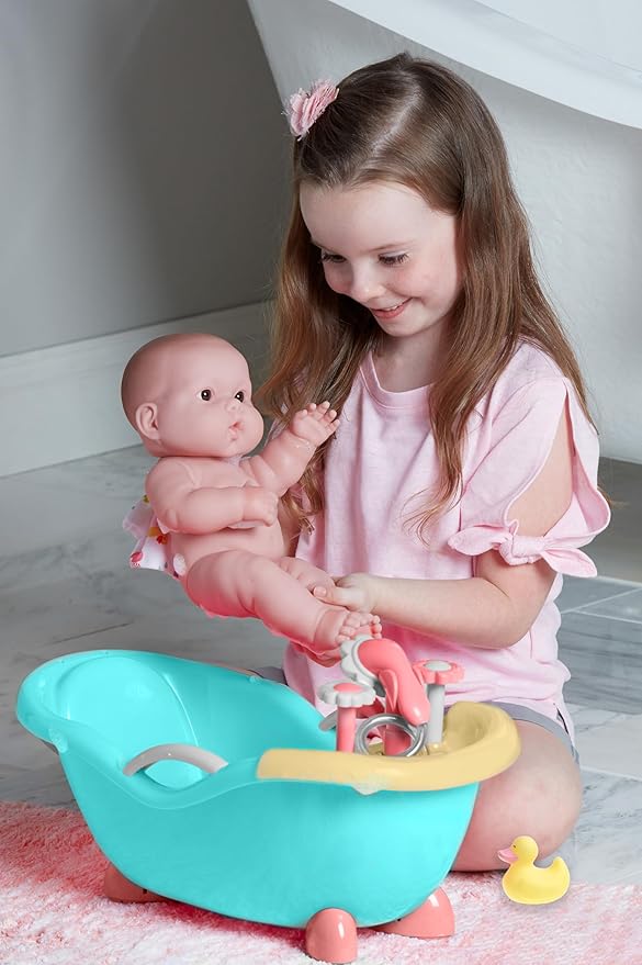 JC Toys - 14" Lots to Love Babies Doll and Bath | Real Working Bath and Shower Gift Set and Accessories | Posable & Waterproof | Ages 2+