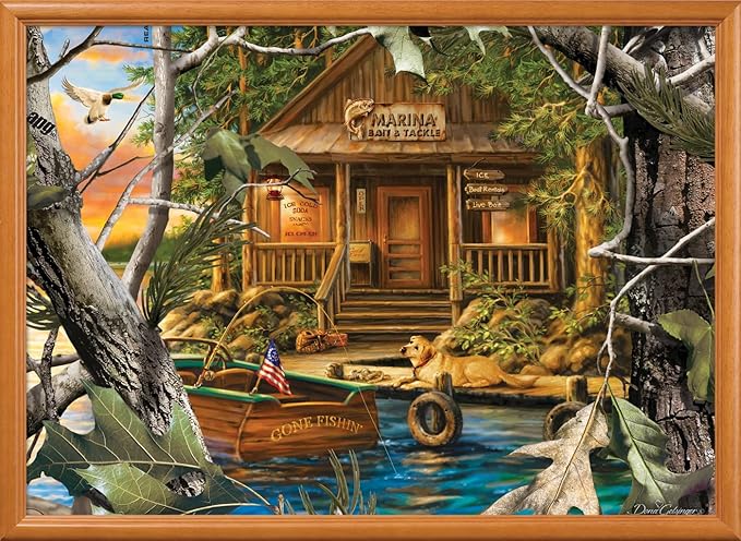 MasterPieces 1000 Piece Jigsaw Puzzle For Adults, Family, Or Youth- Gone Fishing - 19.25"x26.75" - 96 character