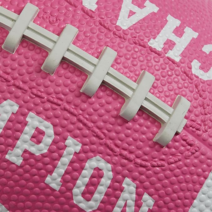 Champion Blitz Football, All-Weather Football, Enhanced Grip, Durable Rubber Cover and Molded Laces, for Outdoor Sports & Training, Includes 6 Ball Pump