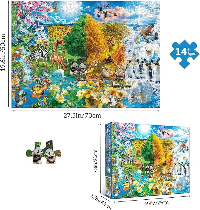 HUADADA Puzzles for Adults 1000 Pieces,Seasonal Changes Puzzles 1000 Pieces