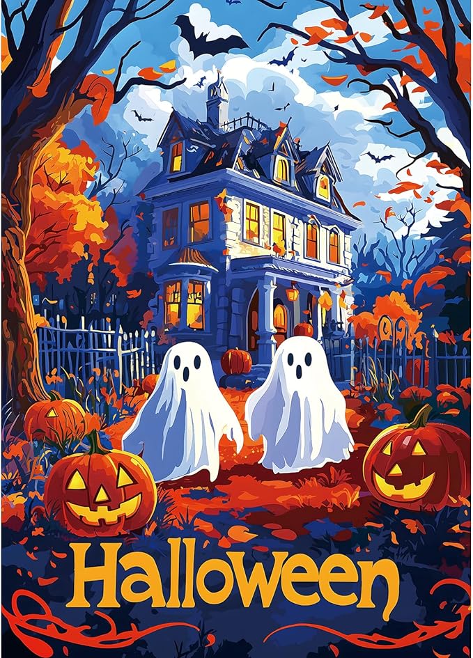 Halloween Little Devil 1000 Piece Puzzles, Hard Challenge Art Jigsaw Puzzles, for Gifts Birthday Party Games Family, 27.5 * 19.7 inch Dust Free Puzzle