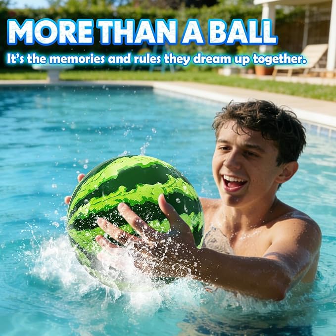 Underwater Pool Ball Game – 1 Pack 9" Water Ball Toy for Kids, Teens, Pool Sports Game for Water Football & Basketball, Summer Family Outdoor Backyard Parties