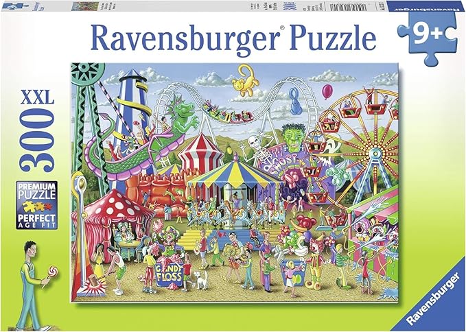 Ravensburger Fun at The Carnival - Engaging 300 Piece Jigsaw Puzzle for Kids | Unique Piece Design | Anti-Glare Surface | Perfect Skill-Building Game for Toddlers and Kids | Model Number: 13231