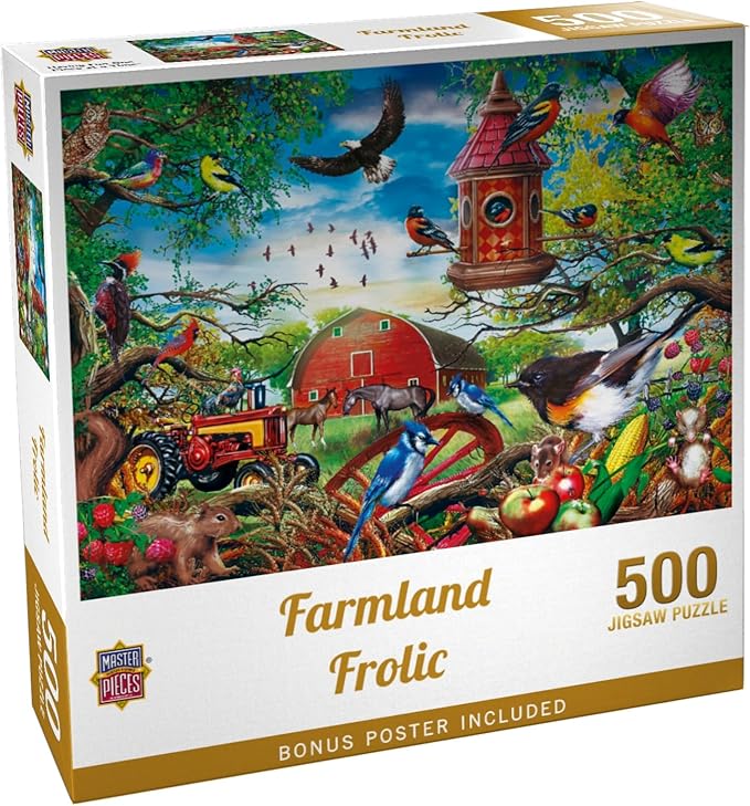 Masterpieces Farmland Frolic Jigsaw Puzzle - 500 Pieces for Adults - Ages 15+