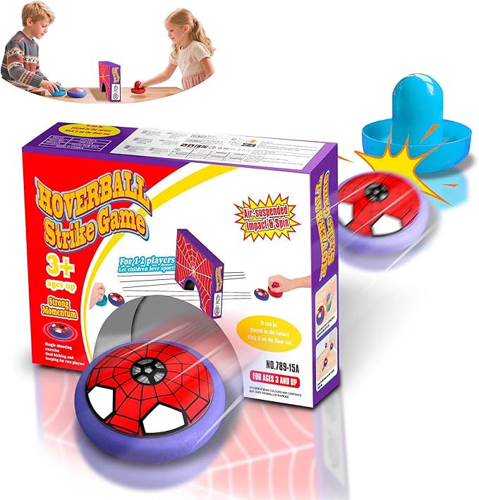 Tabletop Air Hockey Game for Kids,Hover Shell Strike Toy,Tabletop or Floor Multiplayer Sports Game for Ages 4-10,Boy Birthday Gifts-Boy Toys Age 4 6 7 8 9 10 Year Old,Ice Hockey Football