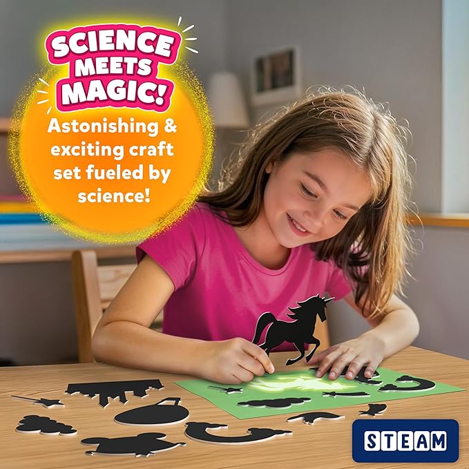 Skillmatics Sun Paper Art Kit - Mess-Free STEM Craft Kit for Kids, Design with Stencils, Create with Sunlight, Color with Markers, Indoor Play, Gifts for Ages 4, 5, 6, 7, 8, 9, 10, 11, 12