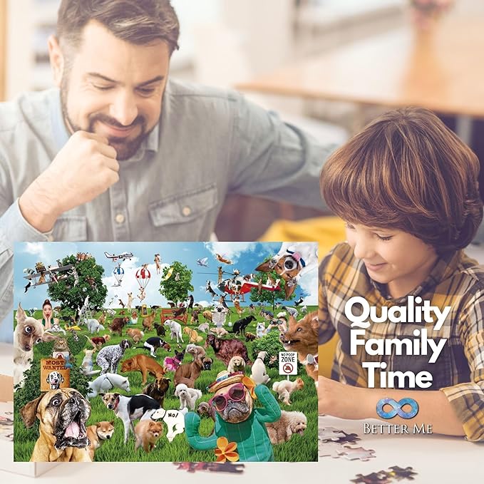 Pooping Puppies Park Party 1000-Piece Puzzle for Adults - Funny Pooping Dogs Jigsaw Puzzle for Dog Lovers & Puppy Owners, Great Prank Gift (1000 Pieces)