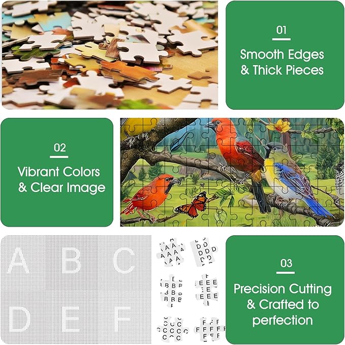 500 Piece Puzzle for Adults – Colorful Birds Jigsaw Puzzle for Adults & Seniors – Eco-Friendly Recycled Paper – Fun & Challenging Family Game Gift for Friends and Family (20.5 x 15 in)
