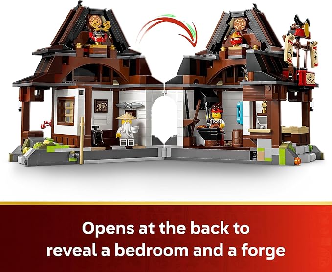 LEGO NINJAGO Four Weapons Blacksmith 15th Anniversary Building Toy for Kids, Ages 14+ - Ninja Playset W/Collectible Elemental Master of Earth + 4 Minifigures - Gift Idea for Teen Boys & Girls - 71858