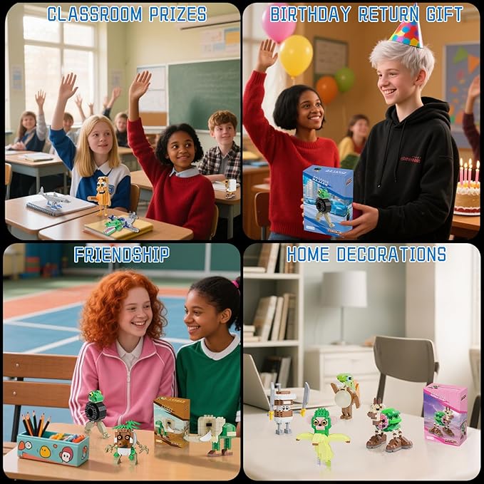 Italian Brainrot Action Figure Building Kit, Brainrot Toys, Creative STEM Construction Blocks, Collectible Desk Decor Gift for Adults & Teens 14+(LIRILI LARLLA)
