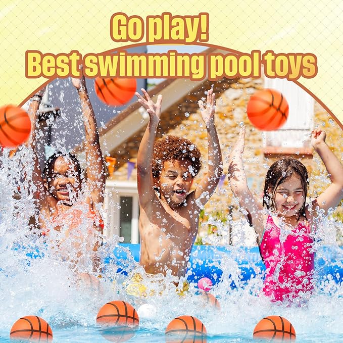 Sratte 30 Pieces Mini Inflatable Basketballs 4 Inches Small Kids Ball Toys Mini Basketballs for Kids Basketball Party Sports Game Hoops Beach Pool Supplies