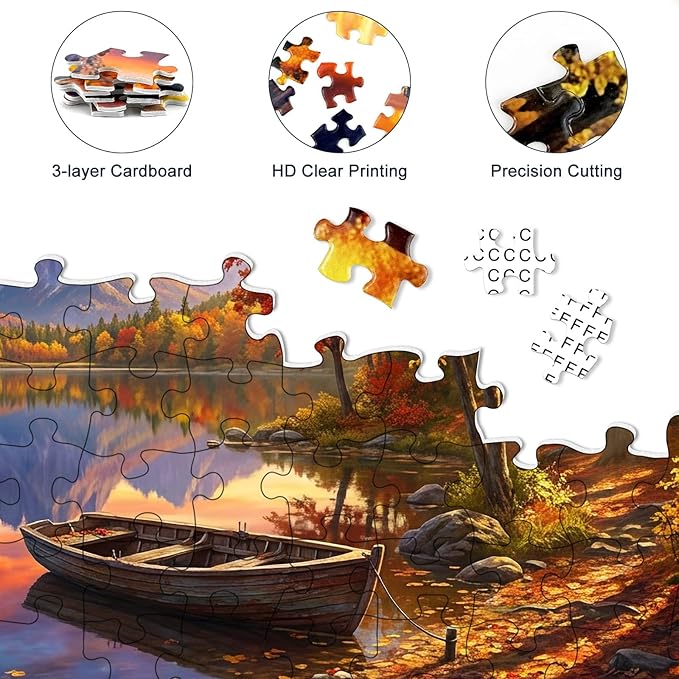 Mountain Forest Lake Jigsaw Puzzles for Adults 1000 Pieces, Serene Nature Landscape 1000 Piece Puzzle for Adults, Fun Hard Difficult Challenging Jigsaw Puzzles 1000 Pieces Gift for Home Decor Wall Art
