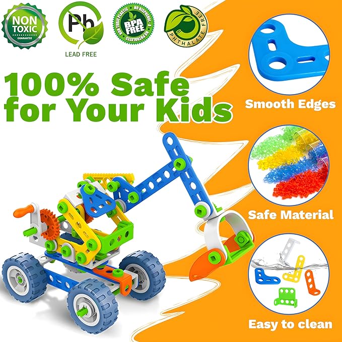 12 in 1 STEM Toys for 4 5 6 7 8+ Year Old Boy Girl Birthday Gifts Building Toys for Kids Ages 4-8 5-7 6-8 Educational Stem Activities for Boys 4-6 8-10 Construction Creative Games Holiday Idea Gift