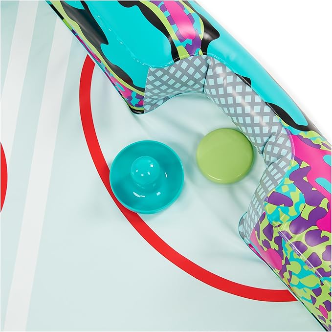 SwimWays Hydro Hockey Inflatable Water Floating Table Hockey Set, Pool Toy for Kids Ages 5+