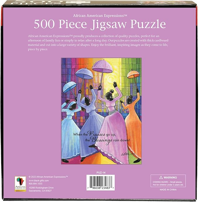African American Expressions - Praises Go Up Puzzle – 500-Piece Inspirational African American Jigsaw Puzzle for Adults | Uplifting Faith-Based Artwork