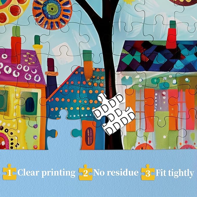 Tree of Life Puzzles for Adults 1000 Pieces, Colorful Jigsaw Puzzle, Art Puzzles as Home Decor