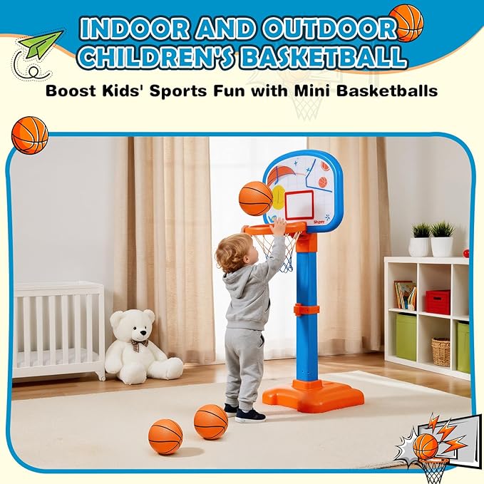 Mini Basketballs,3 Pack 6" Inch Small Basketball Set with Pump Over The Door Mini Hoop Basketball Replacement Toy for Toddlers,Kids,Teenagers for Pool,Indoors,Outdoors
