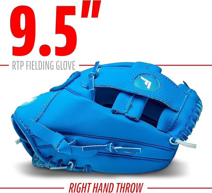 Franklin Sports Kids Baseball Gloves - RTP Youth Teeball Glove + Ball Set - Boys + Girls Teeball Mitt - Kids + Toddlers - 9.5"