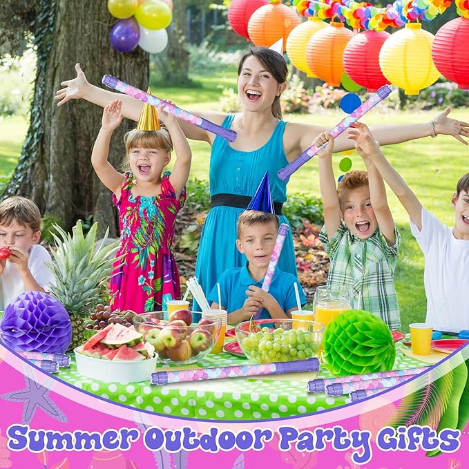 12 Pcs Mermaid Party Favors, 15'' Water Guns Bulk for Kids Water Squirt Blasters Guns, Summer Activity Swimming Pool Backyard Beach Outdoor Toys for Kids Adults, 39 ft Range Shooter