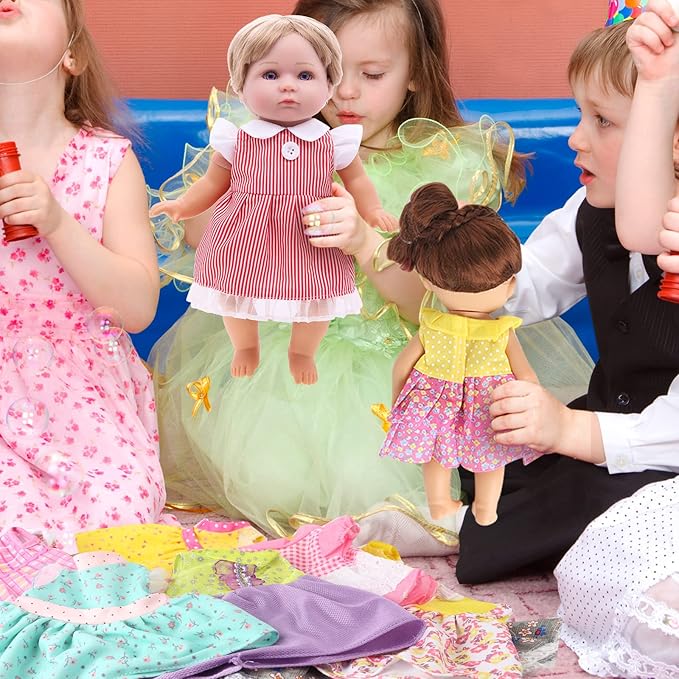 Girl Doll Clothes - 6 Complete Set 12 Inch Dolls Clothing Accessories for 12 13 14 Inch Dolls Clothes