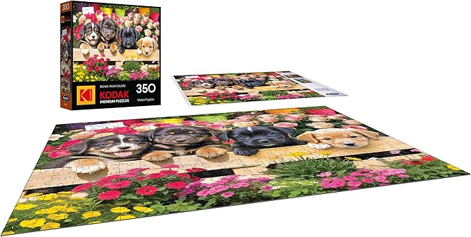 RoseArt - Kodak - Market Puppies 350 Piece Jigsaw Puzzle for Adults