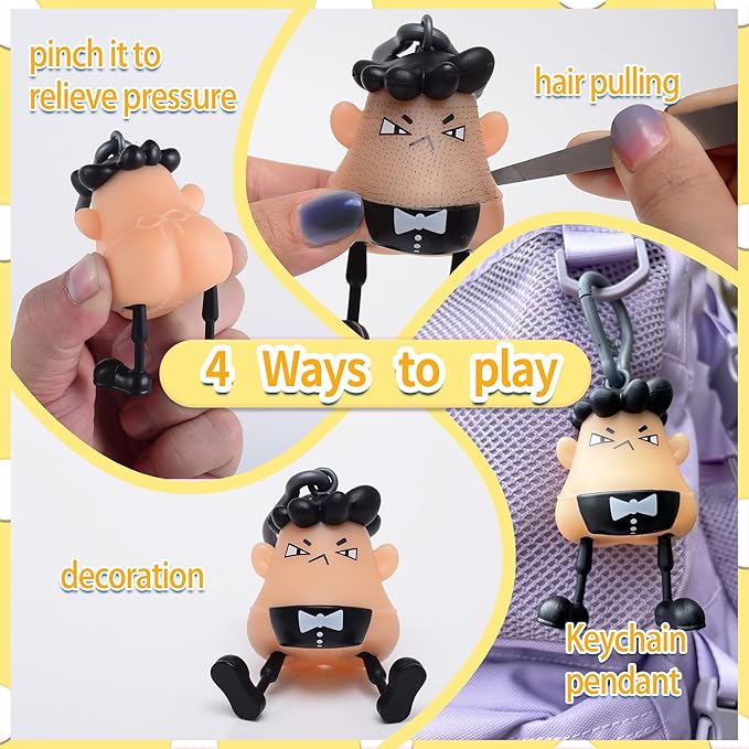 Master Fun Hair Pulling Fidget Toys,Anti Worry Toys and Venting Novelty Toys,Great Redirect Activity for Pickers,for 14+ Ages Trichotillomania Christmas Birthday Pop Picking Fidget Toy