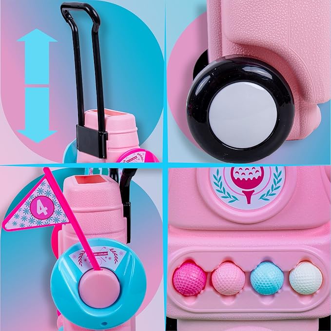 Hapinest Toddler Girl Golf Set, Pink