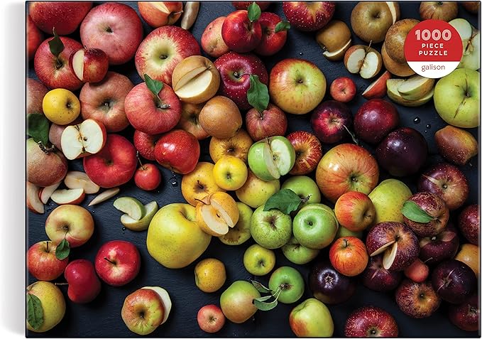 Galison Heirloom Apples 1000 Piece Puzzle from Galison - 27" x 20" Puzzle, Beautiful Art by Julie Seabrook Ream, Thick and Sturdy Pieces, Fun and Challenging Activity for Adults, Makes a Great Gift!