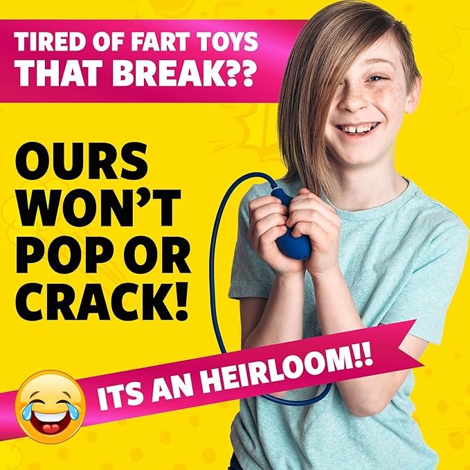 Fart Toy, Hilarious, Ultra-Realistic Farting Sounds, Funny Family Joke Pranks, Gag Gift and Stocking Stuffer, Easy to Use, Super Durable.