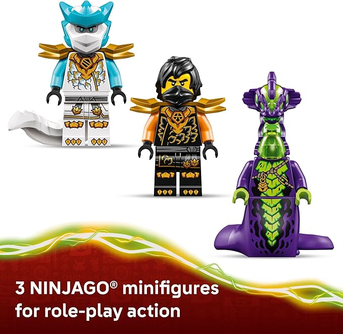 LEGO NINJAGO Cole’s Mission Mech & Dragon Zane Building Toy for Boys, Girls & Kids, Ages 7+ - Poseable Mech W/Cole, Acid Monster, & Zane Minifigures for Pretend Play - Gift Idea for Birthdays - 71854