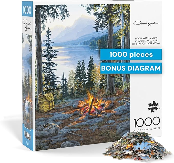 Buffalo Games Jigsaw Puzzle – Room with a View by Darrell Bush – 1000-Piece Puzzle for Adults, Includes Poster, Made in USA